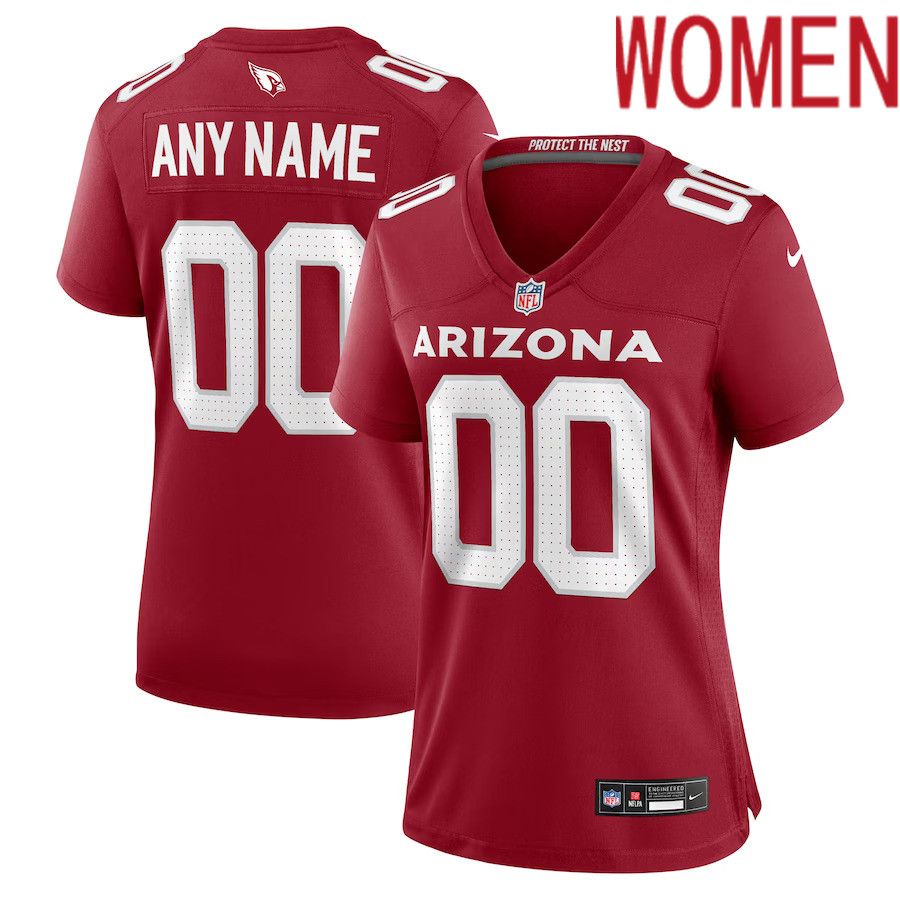Women Arizona Cardinals Nike Cardinal Custom Game NFL Jersey->women nfl jersey->Women Jersey